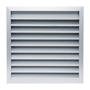 18 x 18-inch unpainted aluminum exterior gable vent, front view