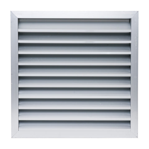 20"x20" Anodized Aluminum Exterior Wall Vent | Outer Dimension: 22"W X 22"H