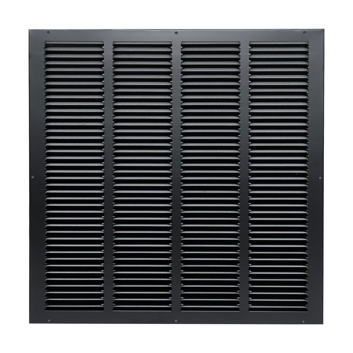 20"x20" Steel Return Air Grille – HVAC Cold Air Intake Vent Cover, Black | Out. Dim.: 21-3/4"W X 21-3/4"H