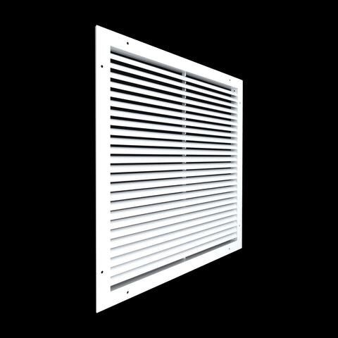 20"x20" Premium Aluminum Return Air Grille – Rust-Free HVAC Vent Cover for Wall & Ceiling | White | Out. Dim.: 21-13/16"W X 21-13/16"H