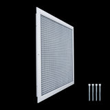 20x20 White Aluminum Eggcrate Return Air Grille, Low-Noise High-Airflow Rust-Proof Vent Cover