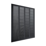 20"x20" Black Steel Return Air Grille, High-Airflow HVAC Cold Air Intake for Wall & Ceiling