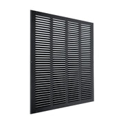 20 x 20-inch Black Steel flat stamped return grille, angled view