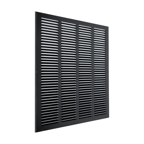 20"x20" Steel Return Air Grille – HVAC Cold Air Intake Vent Cover, Black | Out. Dim.: 21-3/4"W X 21-3/4"H