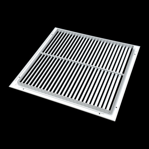 20"x20" Premium Aluminum Return Air Grille – Rust-Free HVAC Vent Cover for Wall & Ceiling | White | Out. Dim.: 21-13/16"W X 21-13/16"H