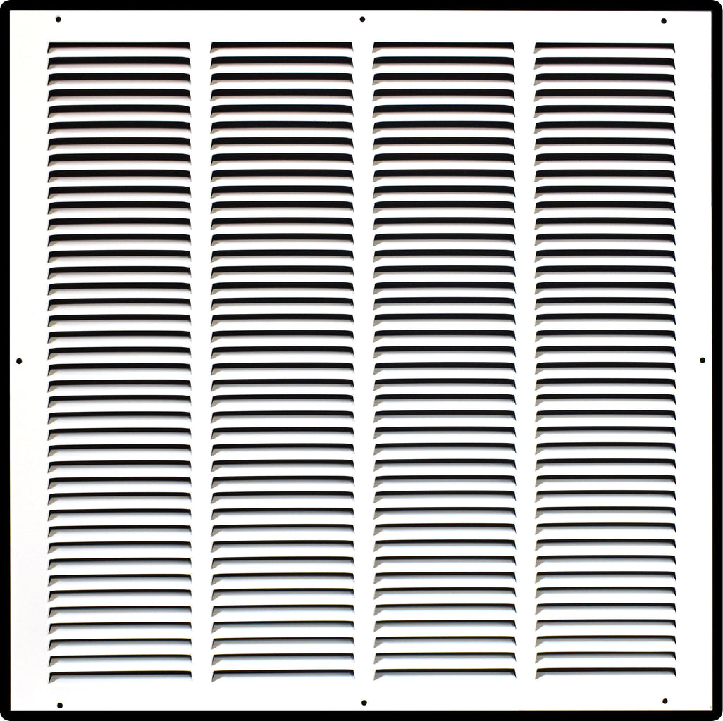 Steel Return Air Grille – HVAC Cold Air Intake Vent Cover, White | Out. Dim.: 21-3/4"W X 21-3/4"H