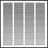 20" X 20" Duct Opening | Steel Return Air Grille for Sidewall and Ceiling | Outer Dimensions: 21.75"W X 21.75"H