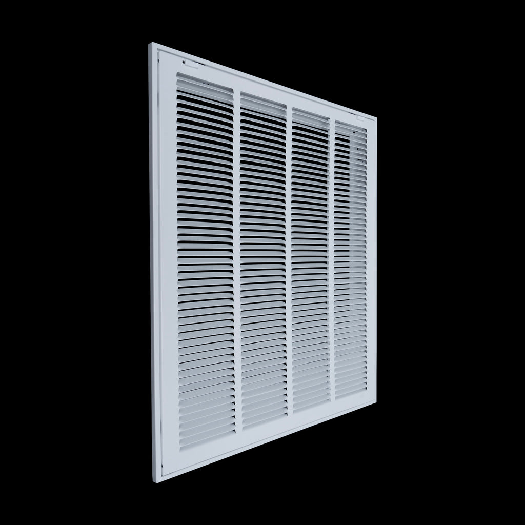 20"x25" Steel Return Air Filter Grille | Removable Door for 1" Filters | White HVAC Vent Cover | Out. Dim.: 22-5/8"W X 27-5/8"H
