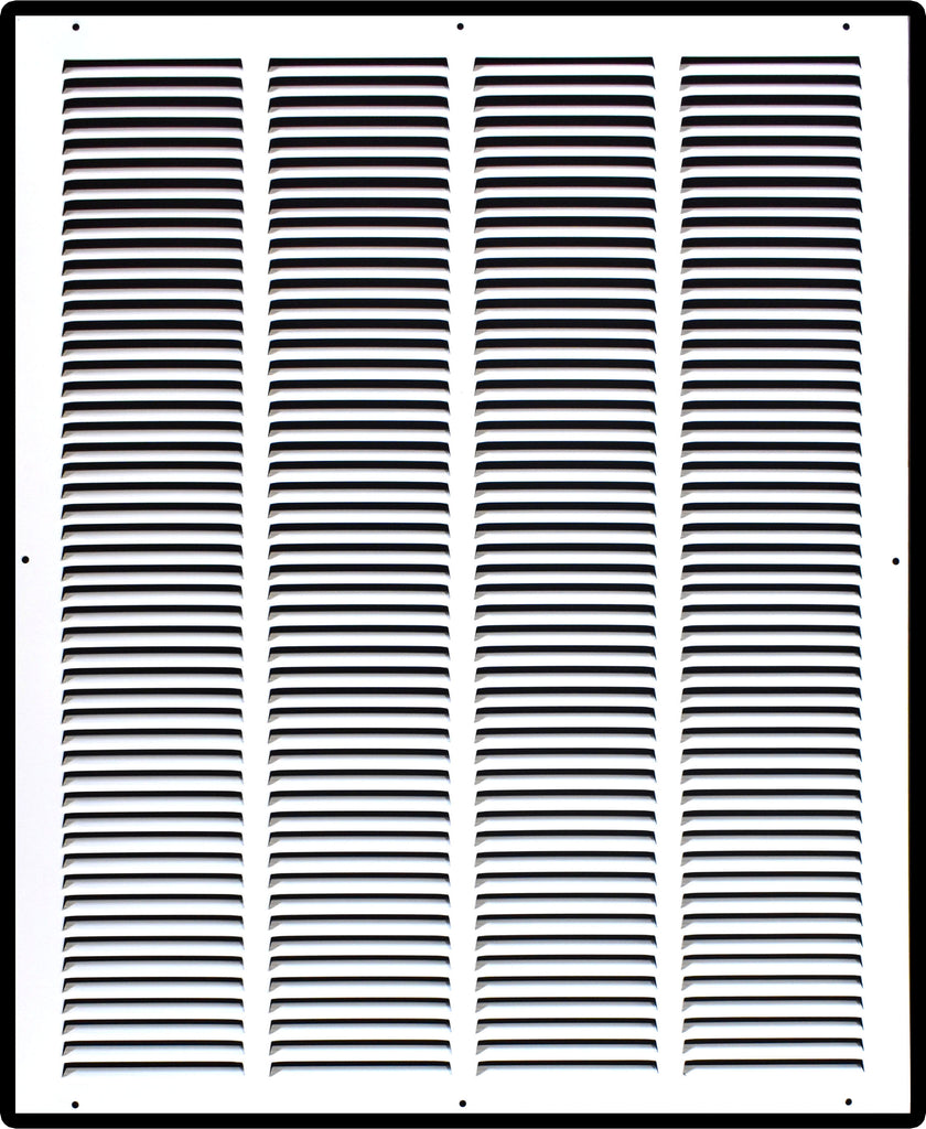 Steel Return Air Grille – HVAC Cold Air Intake Vent Cover, White | Out. Dim.: 21-3/4"W X 26-3/4"H