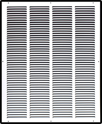 20" X 25" Duct Opening | Steel Return Air Grille for Sidewall and Ceiling | Outer Dimensions: 21.75"W X 26.75"H