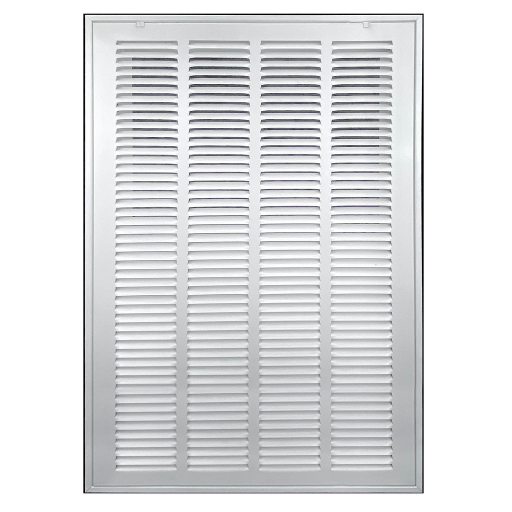 20"x25" Steel Return Air Filter Grille | Removable Door for 1" Filters | White HVAC Vent Cover | Out. Dim.: 22-5/8"W X 27-5/8"H