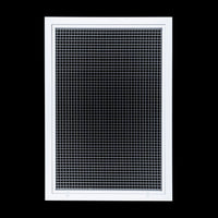 20"W x 30"H [Duct Opening] Aluminum Return Air Filter Grille | Rust Proof Eggcrate Vent Cover Grill for Sidewall and Ceiling, White | Outer Dimensions: 22 1/4"W X 32 1/4"H