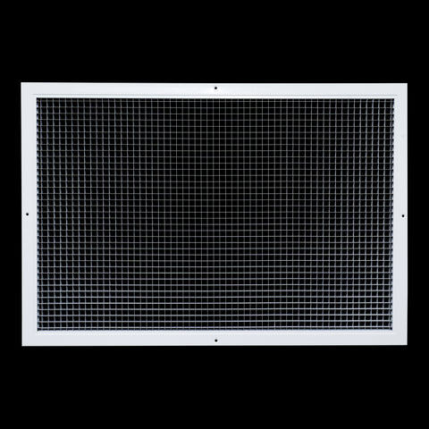 Handua Aluminum Return Air Grille | Low Noise Cube Core Eggcrate | Vent Cover Grill for Sidewall and Ceiling, White
