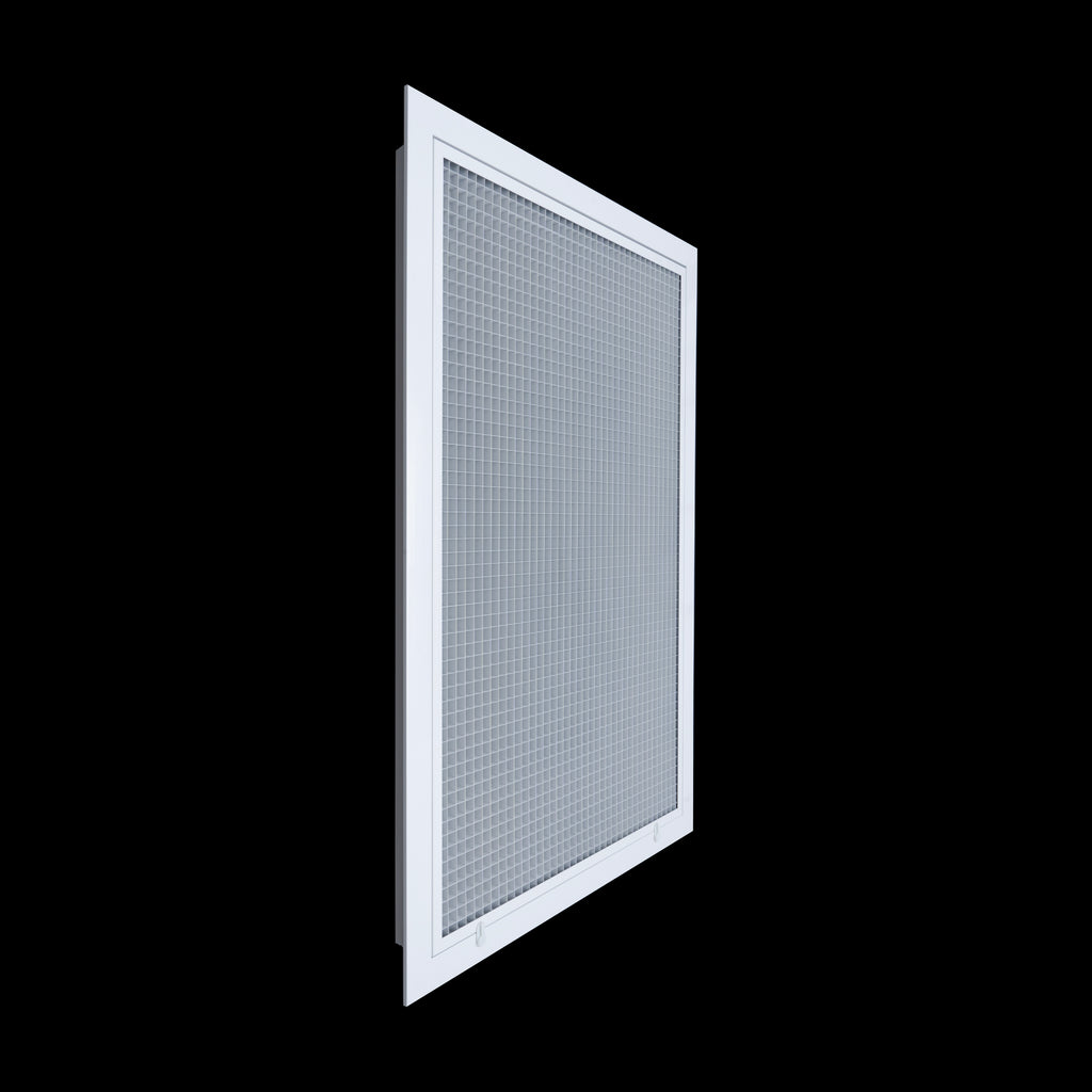 20"x30" Aluminum Eggcrate Return Air Filter Grille for Sidewall and Ceiling | White | Out. Dim.: 22-1/4"W X 32-1/4"H