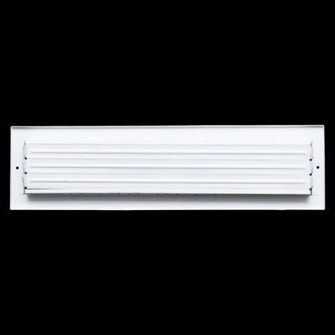 20x4 Steel Adjustable Air Vent Cover | Supply Register for Wall & Ceiling | White | Outer Dimension: 21-3/4"W X 5-3/4"H