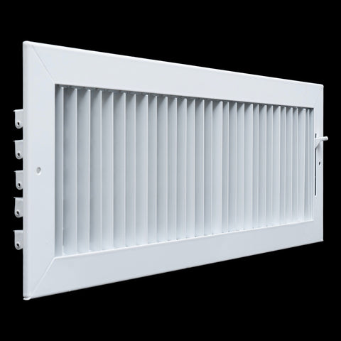 20x6 Steel Adjustable Air Vent Cover | Supply Register for Wall & Ceiling | White | Outer Dimension: 21-3/4"W X 7-3/4"H