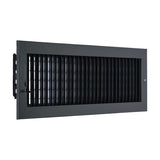 20x6 Black Steel Adjustable Supply Register, Air Vent Cover with Damper for Sidewall Or Ceiling