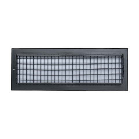 20x6 Steel Adjustable Air Vent Cover | Supply Register for Wall & Ceiling | Black | Outer Dimension: 21-3/4"W X 7-3/4"H