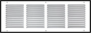 20 x 6-inch White Steel flat stamped return grille, front view