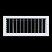 20 x 8-inch White Steel adjustable supply register, front view