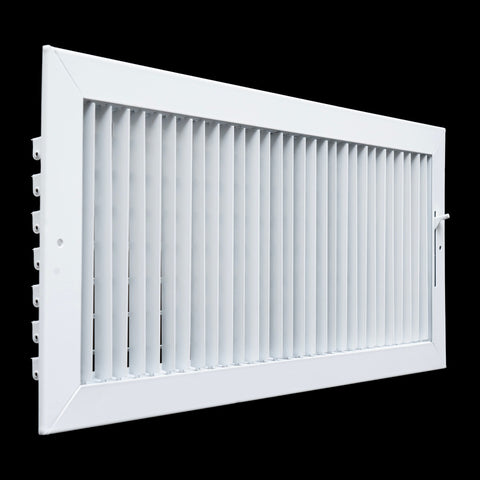 20x8 Steel Adjustable Air Vent Cover | Supply Register for Wall & Ceiling | White | Outer Dimension: 21-3/4"W X 9-3/4"H