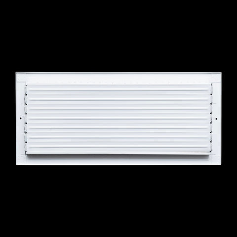 20x8 Steel Adjustable Air Vent Cover | Supply Register for Wall & Ceiling | White | Outer Dimension: 21-3/4"W X 9-3/4"H