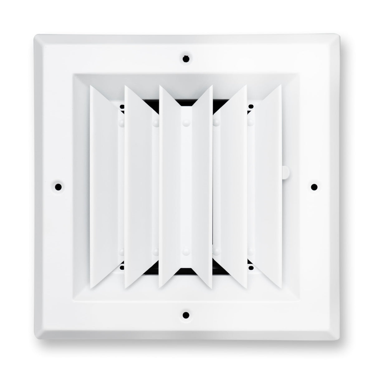 Fits 6x6 Duct Opening 2 Way Aluminum Square Ceiling Diffuser | Register Vent Cover Grille for Ceiling | Rust Proof | White | Outer Dimensions: 7.75" X 7.75"