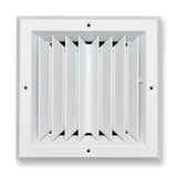 Fits 8x8 Duct Opening 2 Way Aluminum Square Ceiling Diffuser | Register Vent Cover Grille for Ceiling | Rust Proof | White | Outer Dimensions: 9.75" X 9.75"