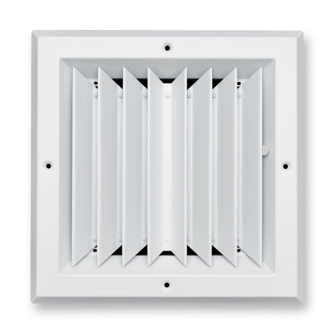 Fits 8x8 Duct Opening 2 Way Aluminum Square Ceiling Diffuser | Register Vent Cover Grille for Ceiling | Rust Proof | White | Outer Dimensions: 9.75" X 9.75"