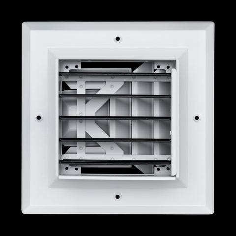 Fits 6x6 Duct Opening 3 WAY Aluminum Square Ceiling Diffuser | Register Vent Cover Grille for Ceiling | Rust Proof | White | Outer Dimensions: 7.75" X 7.75"