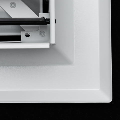 Fits 6x6 Duct Opening 3 WAY Aluminum Square Ceiling Diffuser | Register Vent Cover Grille for Ceiling | Rust Proof | White | Outer Dimensions: 7.75" X 7.75"