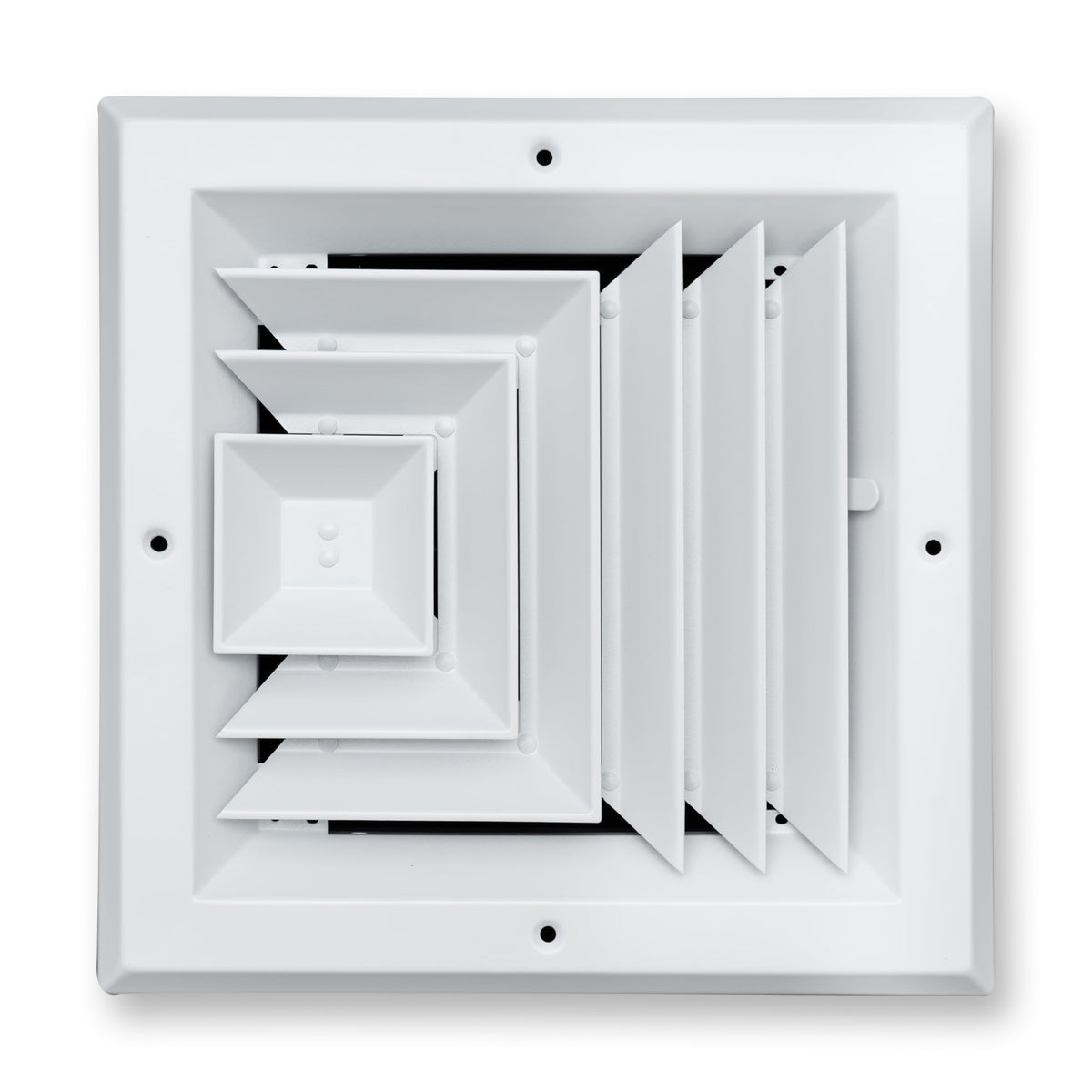 Fits 8x8 Duct Opening 3 WAY Aluminum Square Ceiling Diffuser | Register Vent Cover Grille for Ceiling | Rust Proof | White | Outer Dimensions: 9.75" X 9.75"