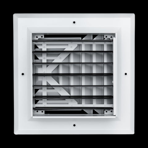 Fits 8x8 Duct Opening 3 WAY Aluminum Square Ceiling Diffuser | Register Vent Cover Grille for Ceiling | Rust Proof | White | Outer Dimensions: 9.75" X 9.75"