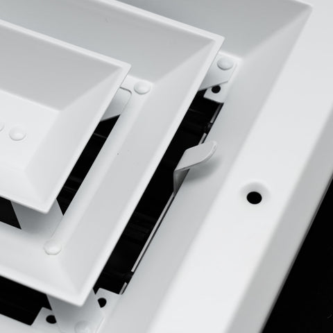 Fits 14x14 Duct Opening 4 WAY Aluminum Square Ceiling Diffuser | Register Vent Cover Grille for Ceiling | Rust Proof | White | Outer Dimensions: 15.75" X 15.75"