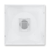 Fits 24x24 Steel T-Bar Drop Ceiling Grid | 2x2 Feet Lay in Steel Perforated Face Air Supply Diffuser with Round 6" [Neck Size] | Drop Ceiling Vent | White | Outer Dimension: 23-3/4" x 23-3/4"