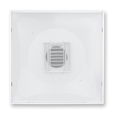 Fits 24"x24" White Steel T-Bar Drop Ceiling Grid, 2x2 Lay-In Perforated Face Adjustable Air Supply Diffuser, 6" Round Neck