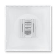 24 x 24-inch White Steel T-bar perforated adjustable supply diffuser, front view