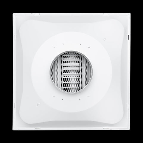 Fits 24x24 Steel T-Bar Drop Ceiling Grid | 2x2 Feet Lay in Steel Perforated Face Air Supply Diffuser with Round 8" [Neck Size] by Handua | Drop Ceiling Vent | White | Outer Dimension: 23-3/4" x 23-3/4"