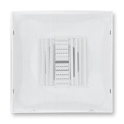 24 x 24-inch White Steel T-bar perforated adjustable supply diffuser, front view