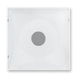 Fits 24x24 Steel T-Bar Drop Ceiling Grid | 2x2 Feet Lay in Steel Perforated Face Return Air Grille with Round 6" [Neck Size] | Drop Ceiling Vent | White | Outer Dimension: 23-3/4" x 23-3/4"