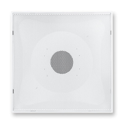 Fits 24"x24" White Steel T-Bar Drop Ceiling Grid, 2x2 Lay-In Perforated Face Return Air Grille, 6" Round Neck