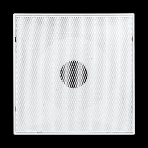 Fits 24x24 Steel T-Bar Drop Ceiling Grid | 2x2 Feet Lay in Steel Perforated Face Return Air Grille with Round 6" [Neck Size] by Handua | Drop Ceiling Vent | White | Outer Dimension: 23-3/4" x 23-3/4"