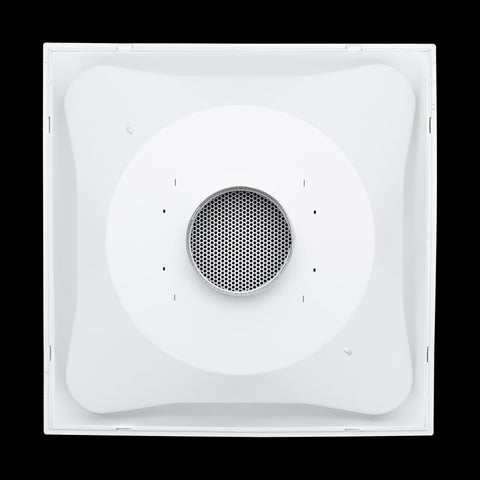 Fits 24x24 Steel T-Bar Drop Ceiling Grid | 2x2 Feet Lay in Steel Perforated Face Return Air Grille with Round 6" [Neck Size] by Handua | Drop Ceiling Vent | White | Outer Dimension: 23-3/4" x 23-3/4"