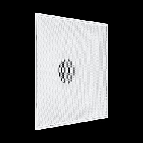 Fits 24x24 Steel T-Bar Drop Ceiling Grid | 2x2 Feet Lay in Steel Perforated Face Return Air Grille with Round 6" [Neck Size] by Handua | Drop Ceiling Vent | White | Outer Dimension: 23-3/4" x 23-3/4"