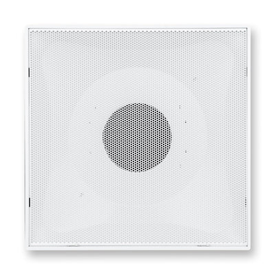 Fits 24"x24" White Steel T-Bar Drop Ceiling Grid, 2x2 Lay-In Perforated Face Return Air Grille, 8" Round Neck