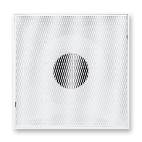 Fits 24x24 Steel T-Bar Drop Ceiling Grid | 2x2 Feet Lay in Steel Perforated Face Return Air Grille with Round 8" [Neck Size] by Handua | Drop Ceiling Vent | White | Outer Dimension: 23-3/4" x 23-3/4"