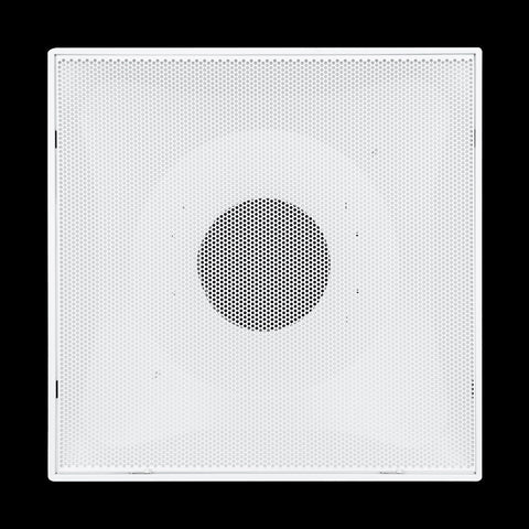 Fits 24x24 Steel T-Bar Drop Ceiling Grid | 2x2 Feet Lay in Steel Perforated Face Return Air Grille with Round 8" [Neck Size] by Handua | Drop Ceiling Vent | White | Outer Dimension: 23-3/4" x 23-3/4"
