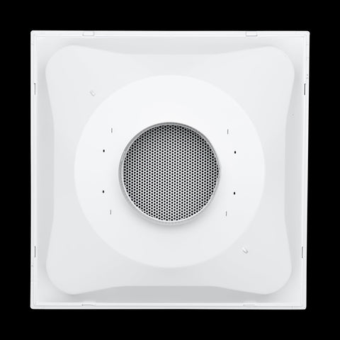 Fits 24x24 Steel T-Bar Drop Ceiling Grid | 2x2 Feet Lay in Steel Perforated Face Return Air Grille with Round 8" [Neck Size] by Handua | Drop Ceiling Vent | White | Outer Dimension: 23-3/4" x 23-3/4"