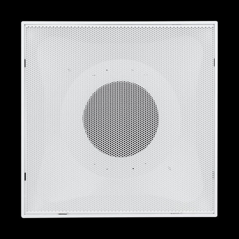 Fits 24x24 Steel T-Bar Drop Ceiling Grid | 2x2 Feet Lay in Steel Perforated Face Return Air Grille with Round 10" [Neck Size] by Handua | Drop Ceiling Vent | White | Outer Dimension: 23-3/4" x 23-3/4"