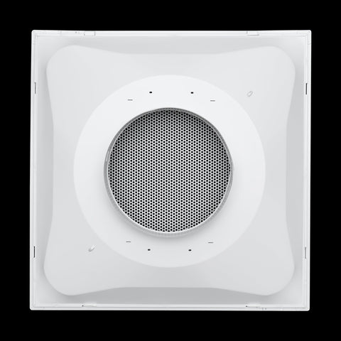 Fits 24x24 Steel T-Bar Drop Ceiling Grid | 2x2 Feet Lay in Steel Perforated Face Return Air Grille with Round 10" [Neck Size] by Handua | Drop Ceiling Vent | White | Outer Dimension: 23-3/4" x 23-3/4"